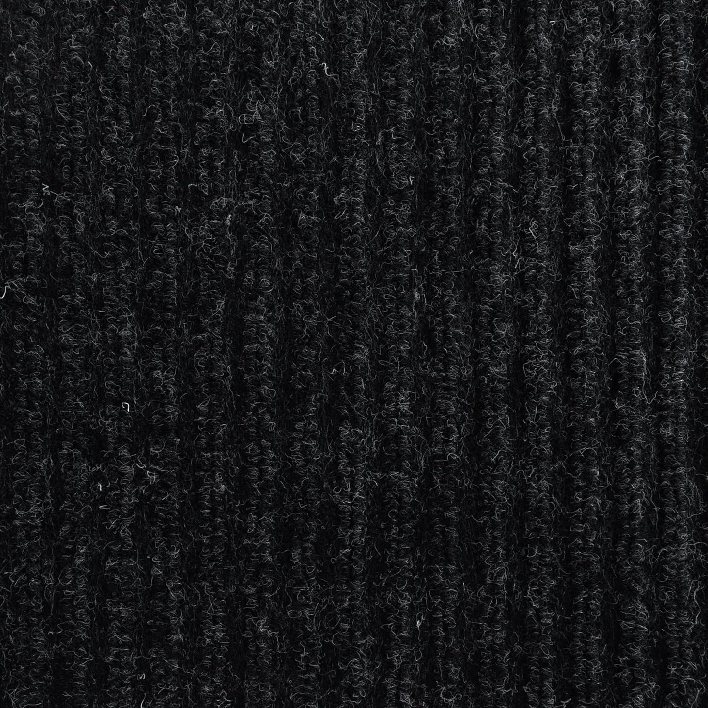 iCustomRug Spartan Weather Warrior Indoor/Outdoor Utility Ribbed Carpet Runner with Non-Slip Thermoplastic Rubber Backing, 28in X 34ft in Black