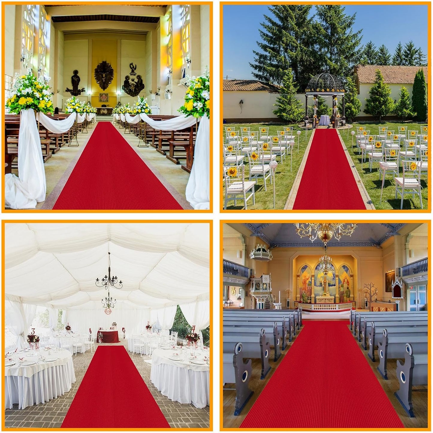 Ottomanson 6' x 6'6" Mud Mat Area Rug Scraper Carpet - Non-Slip, Dirt Trapping for Indoor & Outdoor Use - Ideal for Entryway, Garage, Kitchen, Patio & High-Traffic Areas, Red