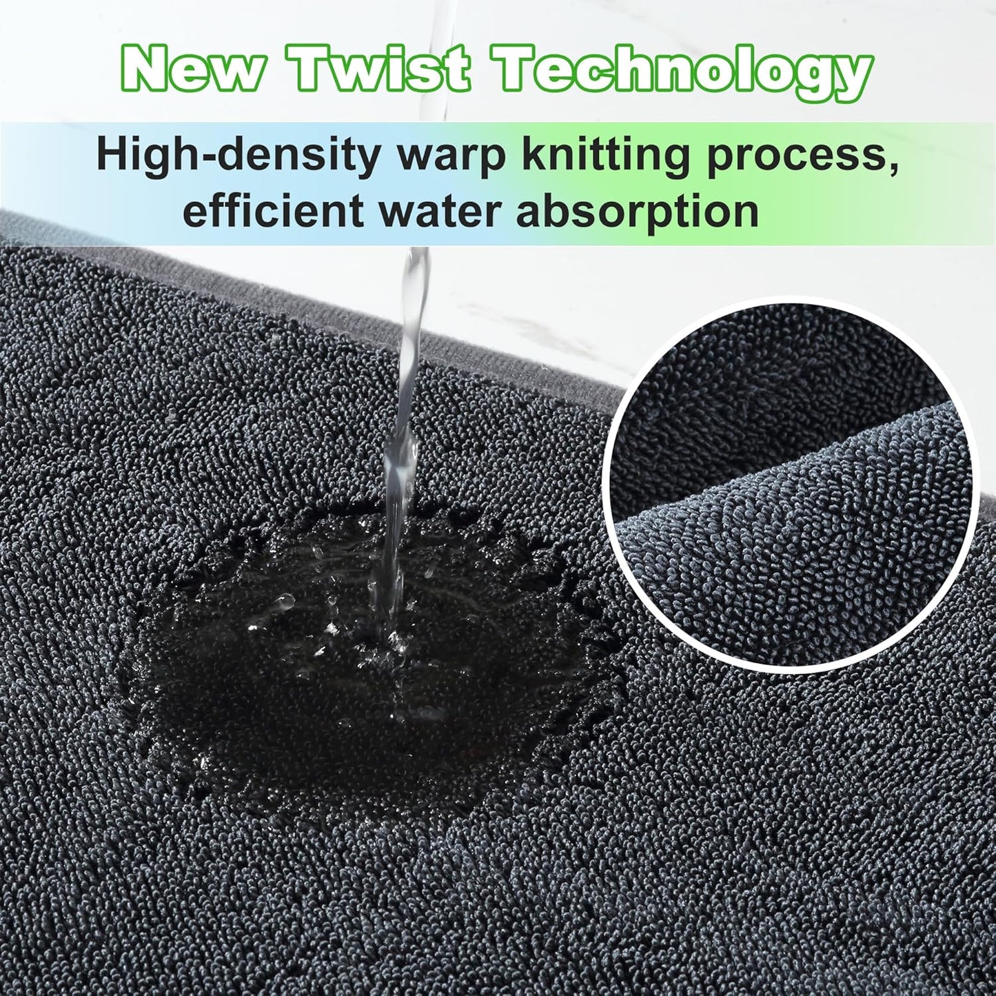 JOYMOOP Car Dry Towel, Quick Drying, Medium Size, Microfiber Cleaning Cloth, Dark Grey, 35.4 x 23.6 Inches, 1 Pack for Boates, RVs, SUVs, Trucks, Cars