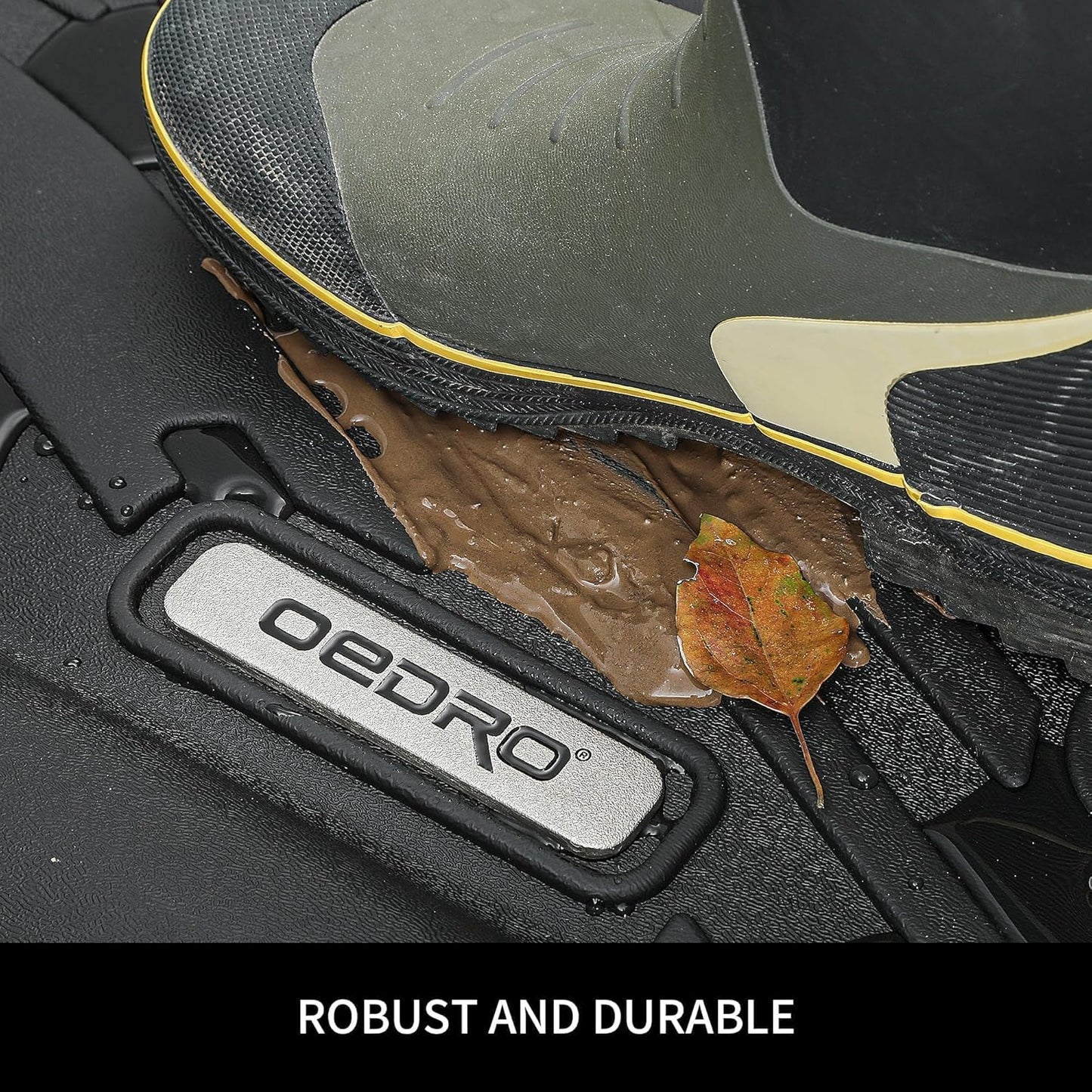 OEDRO Floor Mats Fit for Toyota Tacoma 2024 2025 Double Cab Auto Trans (NOT for Hybrid), Custom TPE All Weather Floor Liners for Tacoma TRD/SR/SR5/limited Car Front&Rear 2 Row Mats