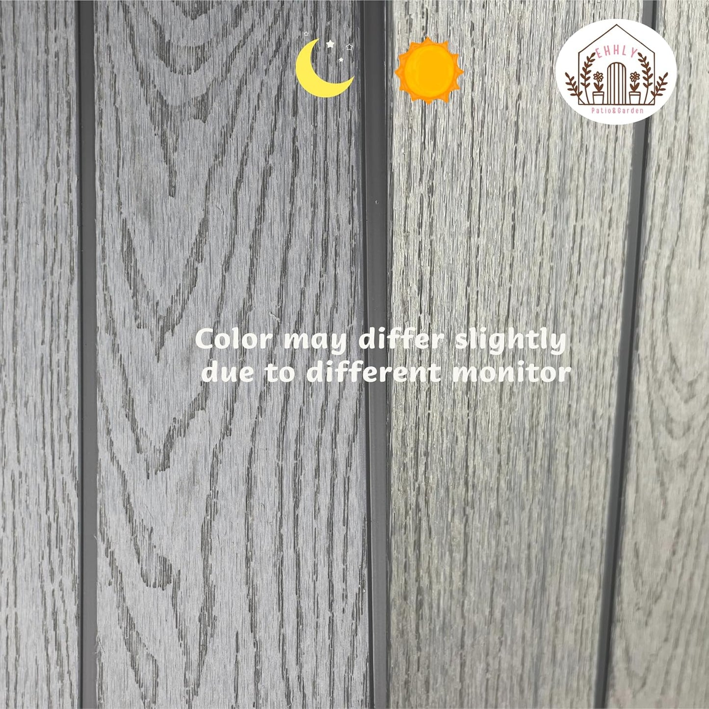 5.3x3.4 FT Resin Outdoor Storage Shed, 135 Cuft Garden Tool Sheds & Outdoor Storage Plastic Shed with Floor, 7FT Tall Backyard Outside Lawn Mower Storage Shed with Side Window, Cemented Grey