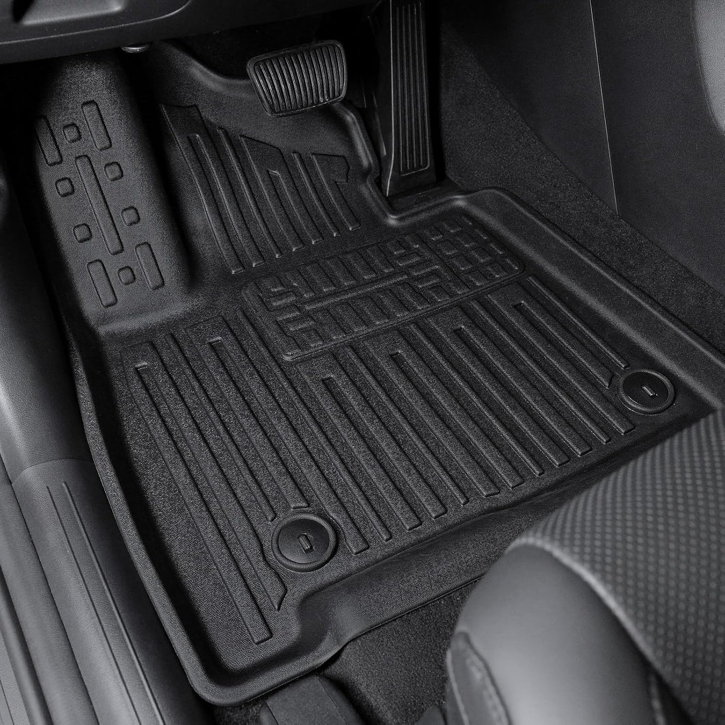 Floor Mats for 2024 2025 Hyundai Santa Fe 6-Seat/7-Seat (Fit Hybrid and Fuel), All Weather TPE Floor Mat and 2-in-1 Cargo Mat with Backrest Mat for Santa Fe Accessories