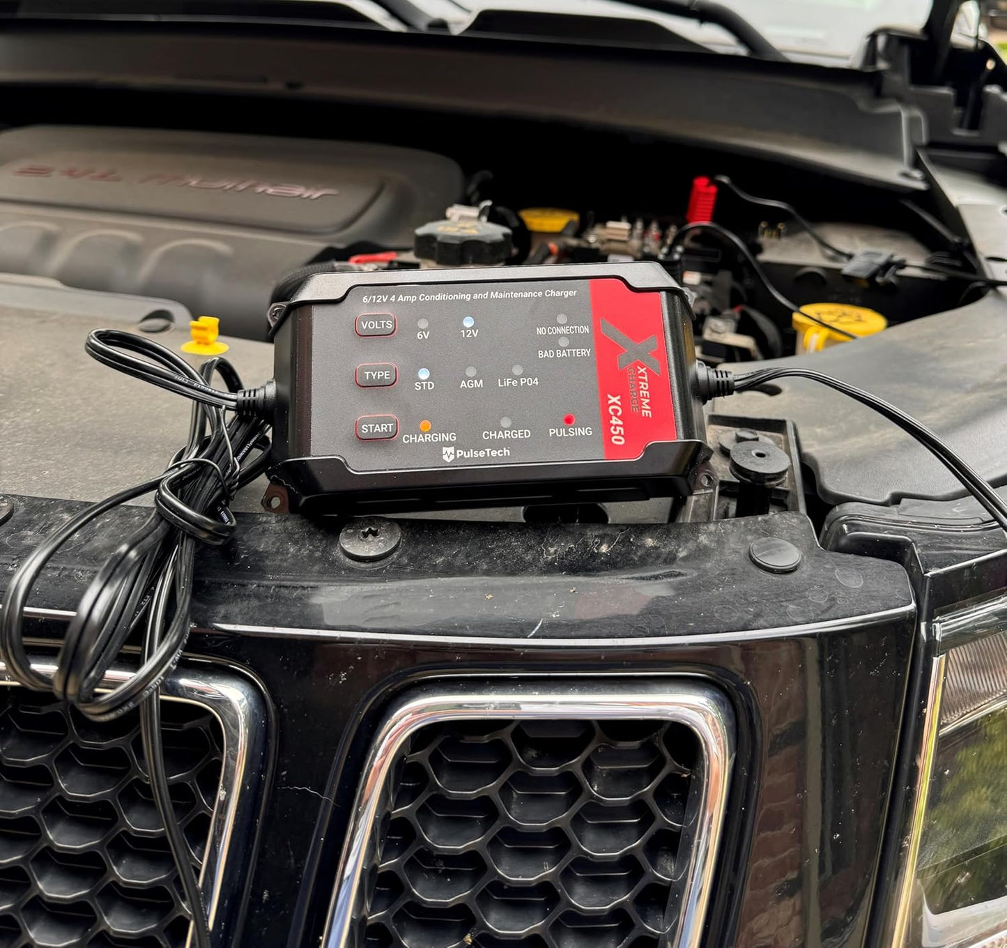 PulseTech XC450 Xtreme Charge 4 AMP Smart Battery Charger Maintainer, Trickle Charger | Test, Charge, Condition & Maintain All 6V/12V Batteries: Lead Acid, LiFeP04, Lithium, VRLA, AGM, Gel & Flooded