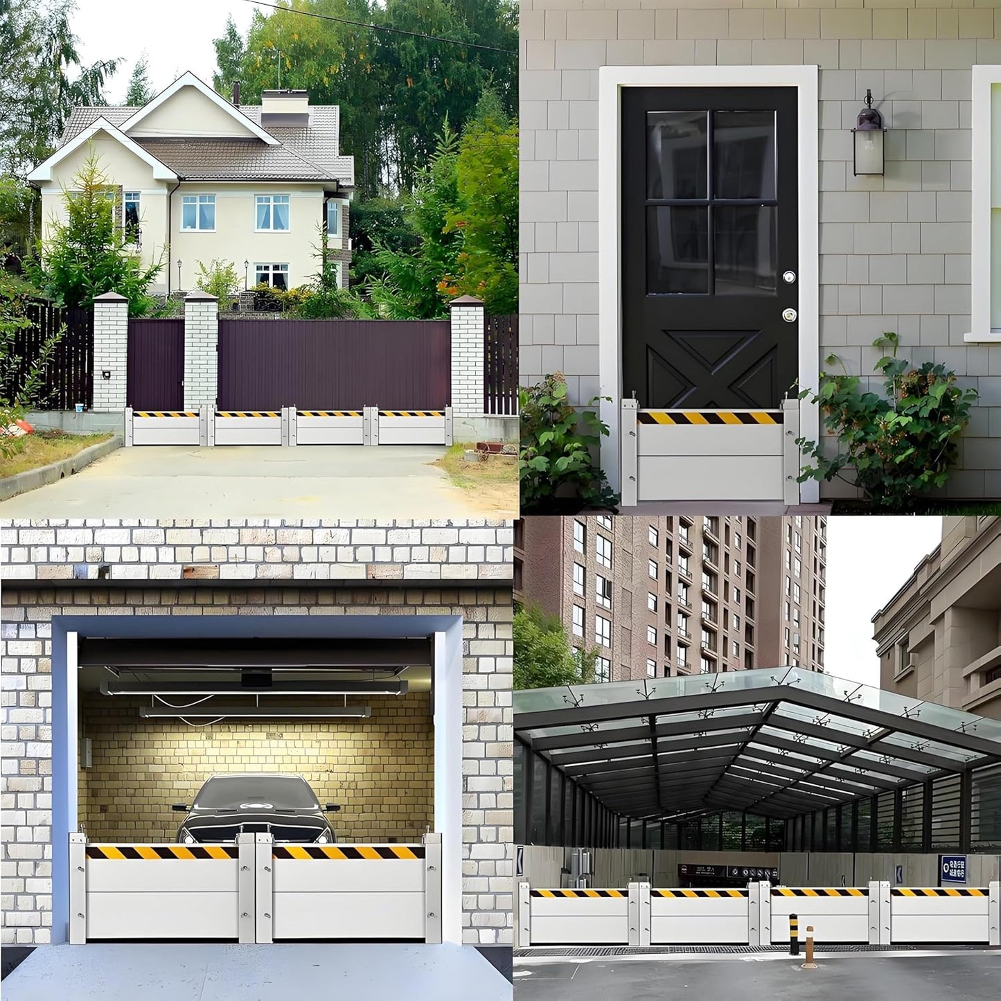 Flood Barriers for Home Exterior,Aluminum Alloy Outdoor Garage Doors Water Barriers for Flooding(H31.5Inch,L6.5FT)
