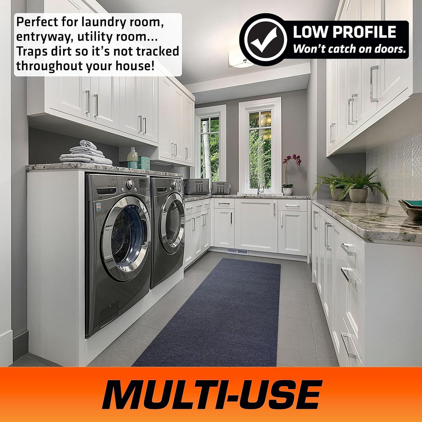 Armor All Garage Floor Runner Mat, (108" x 30'), Protects Surfaces, Transforms Garage, Absorbent, Waterproof, Durable, Trimmable (USA Made) (Charcoal)